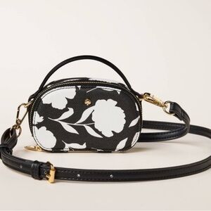 Kate Spade X Target Black and White Floral Mini Crossbody Bag